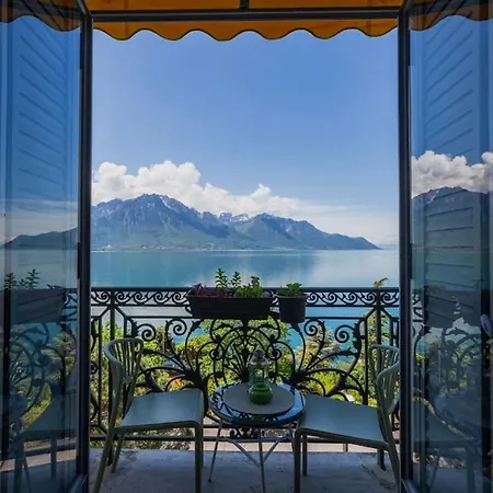 Avec Vue Panoramique A 2 Pas Du Leman Апартаменты Монтрё